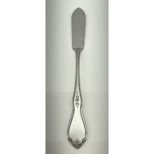 Oneida Profile Stainless Butter Spreader Knife 6" Vintage Floral Flatware USA